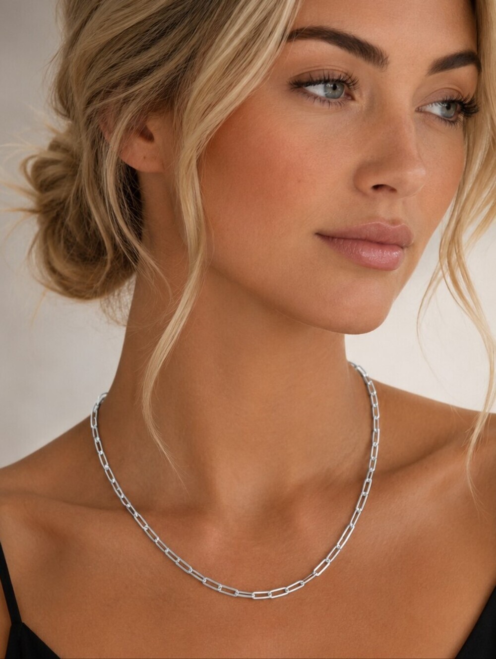 Stainless Steel Paperclip Chain Necklace